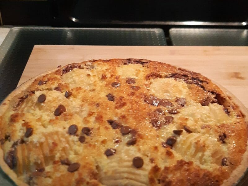 Cliquez pour zoomer ! Tarte aux poires sur lit de chocolat Thermomix par katiac