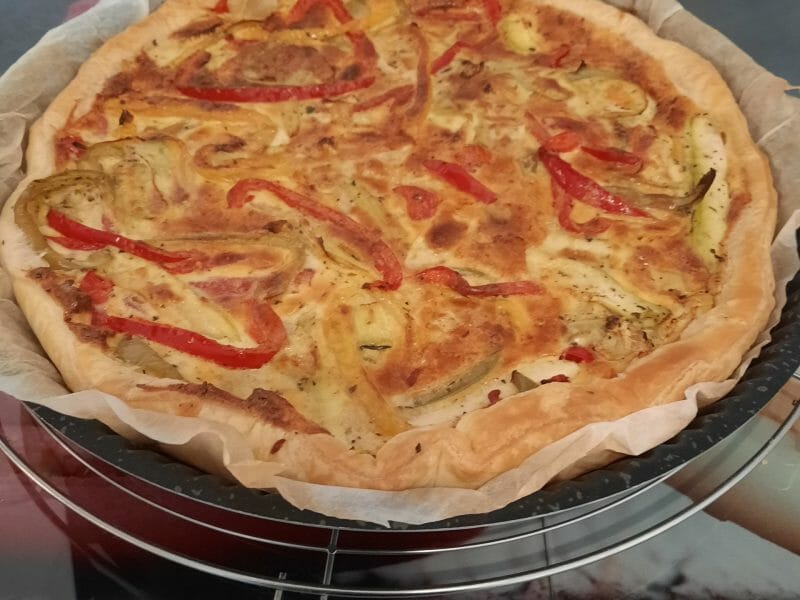 Cliquez pour zoomer ! Quiche poivrons et chorizo Thermomix par marie claire