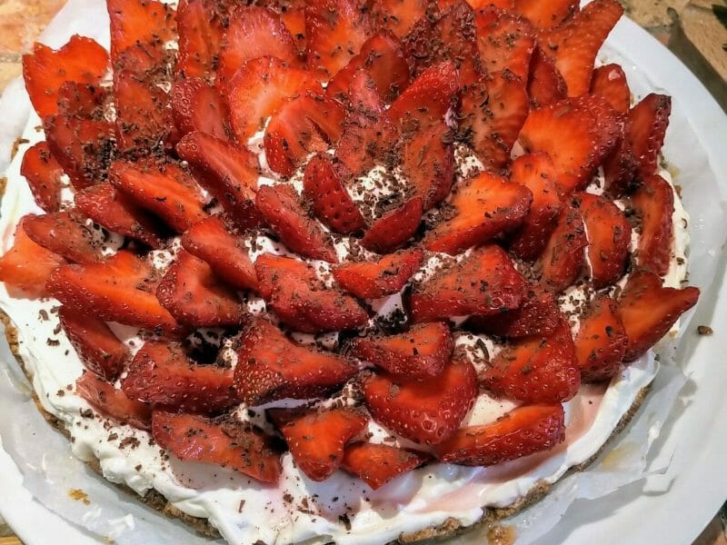 Cliquez pour zoomer ! Tarte aux fraises sans cuisson Thermomix par lisbeth67