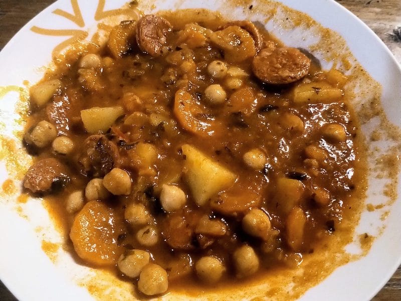 Cliquez pour zoomer ! Ragoût de pois chiches au chorizo et épinards Thermomix par lisbeth67