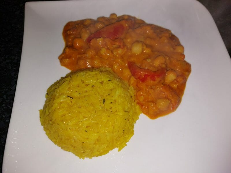 Curry de pois chiches au lait de coco au Thermomix - Cookomix