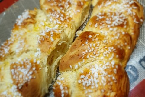 Cliquez pour zoomer ! Brioche tressée à la mie filante Thermomix par celia2508