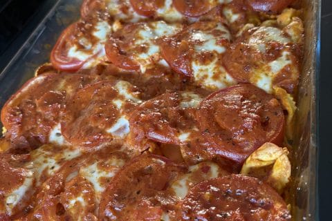 Cliquez pour zoomer ! Gratin de tortellini tomate mozzarella Thermomix par maudeee