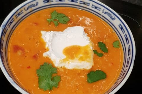 Cliquez pour zoomer ! Soupe de lentilles corail, curry et coco Thermomix par cedric_27