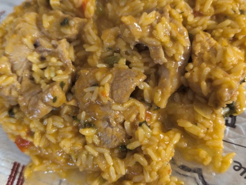 Cliquez pour zoomer ! Côtes de porc au riz jaune Thermomix par nancymomotte