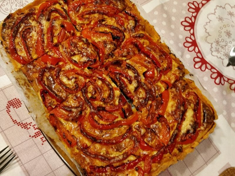 Cliquez pour zoomer ! Quiche poivrons et chorizo Thermomix par souad_10