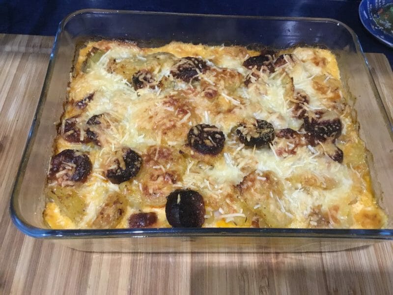 Cliquez pour zoomer ! Gratin de pommes de terre au chorizo Thermomix par titine0034