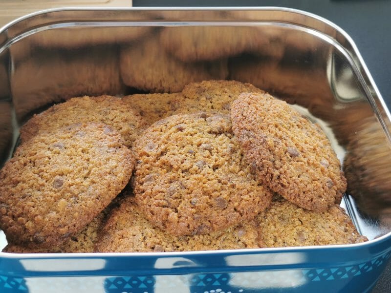 Cliquez pour zoomer ! Cookies au pain rassis et pépites de chocolat Thermomix par Lucie