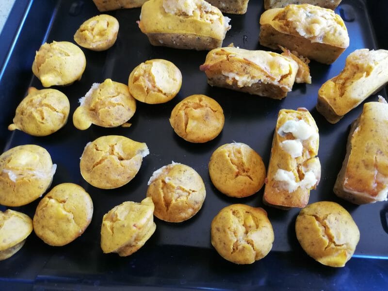 Cliquez pour zoomer ! Mini-cake au potimarron, noix et fourme de Montbrison Thermomix par cocojs