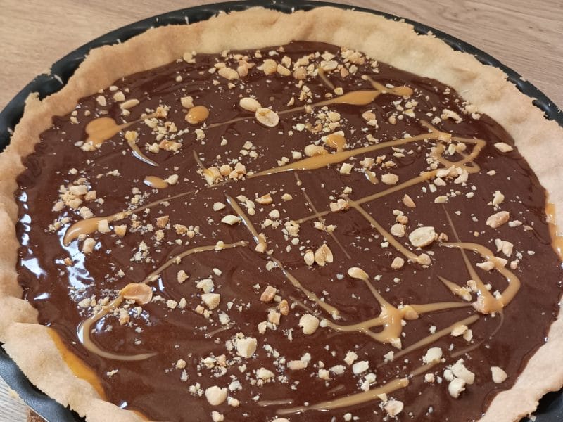 Cliquez pour zoomer ! Tarte au chocolat et cacahuètes caramélisées Thermomix par sev_12