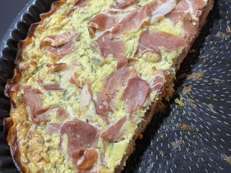 Cliquez pour zoomer ! Quiche à la patate douce, feta et jambon cru Thermomix par eva_dbl