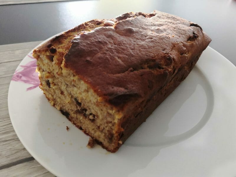 Cliquez pour zoomer ! Cake banane et pépites de chocolat Thermomix par vanessa_1931