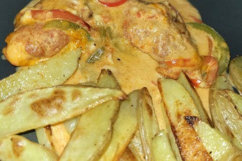 Cliquez pour zoomer ! Poulet à la crème de poivrons Thermomix par vanessa_1931