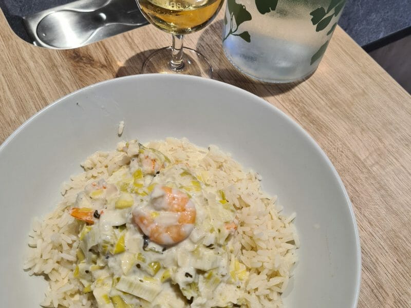 Cliquez pour zoomer ! Crevettes roses aux poireaux Thermomix par paupauu