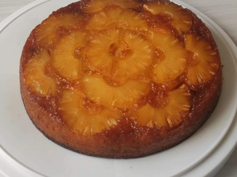 Cliquez pour zoomer ! Gâteau renversé à l’ananas Thermomix par Lucie45