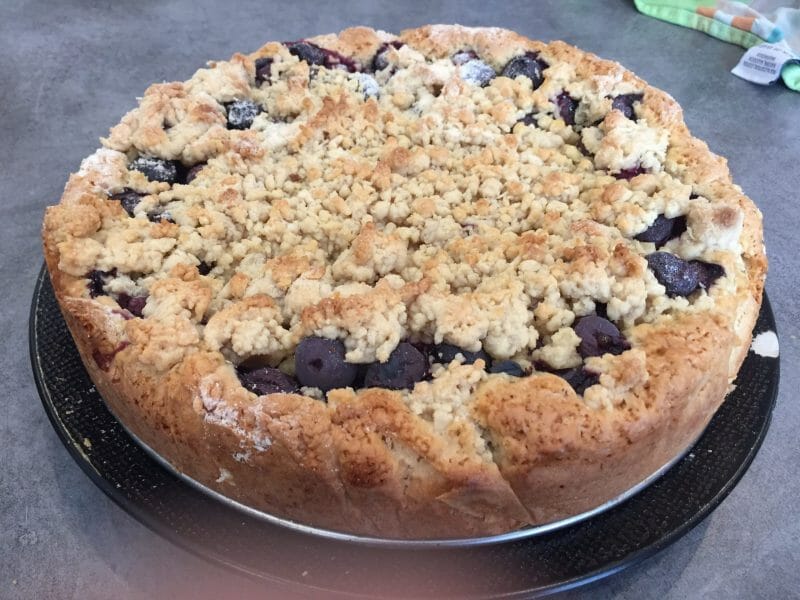 Cliquez pour zoomer ! Gâteau aux myrtilles façon crumble Thermomix par pascounanie