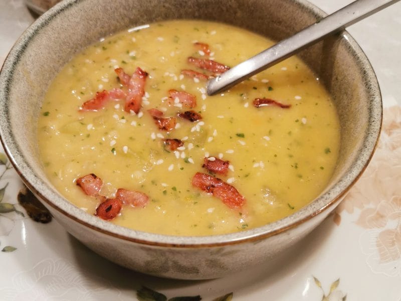 Cliquez pour zoomer ! Soupe à l’orge et aux haricots blancs Thermomix par Angélique