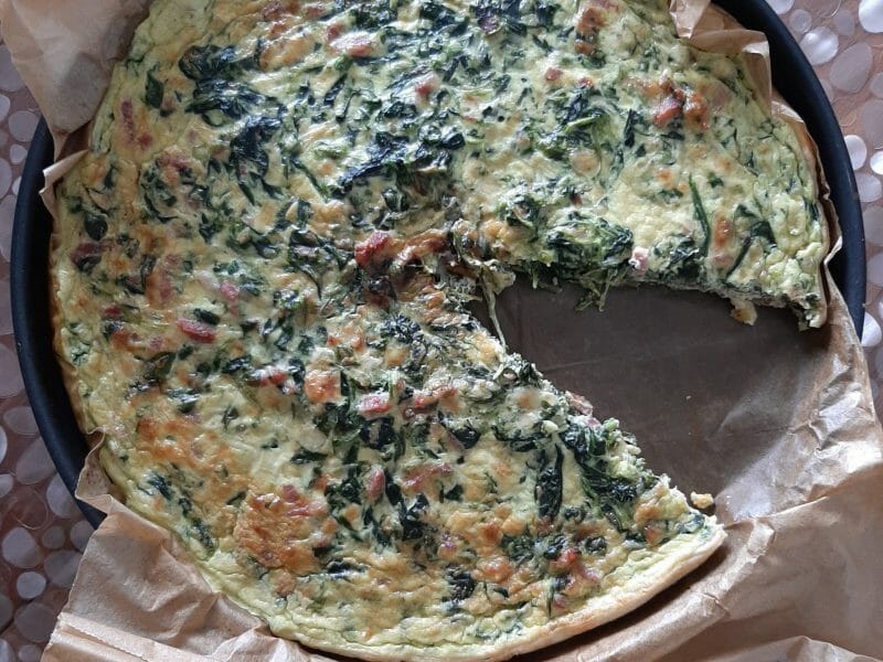 Cliquez pour zoomer ! Quiche épinards et lardons Thermomix par thewhitedress