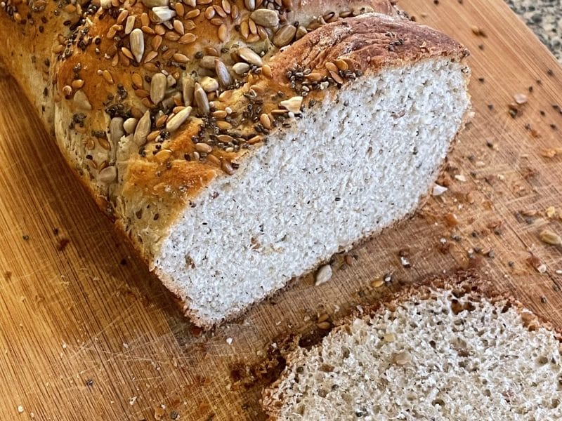 Cliquez pour zoomer ! Pain de mie aux blancs d’oeufs et aux graines de céréales Thermomix par nanie92