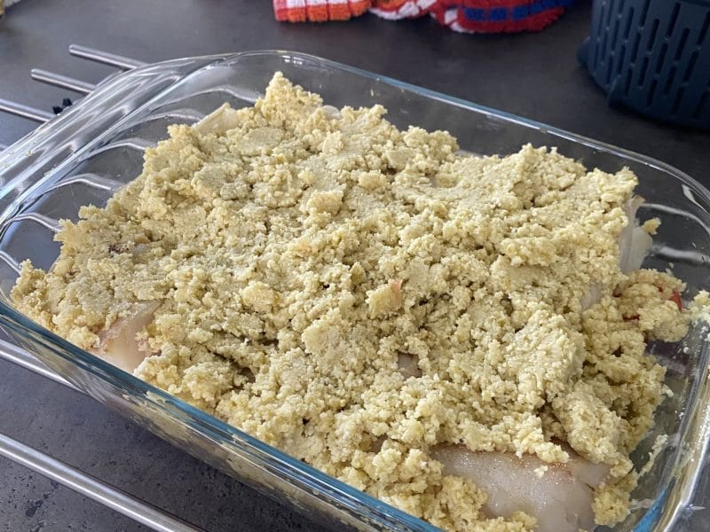 Cliquez pour zoomer ! Cabillaud en croûte d’olives vertes Thermomix par Alexia.