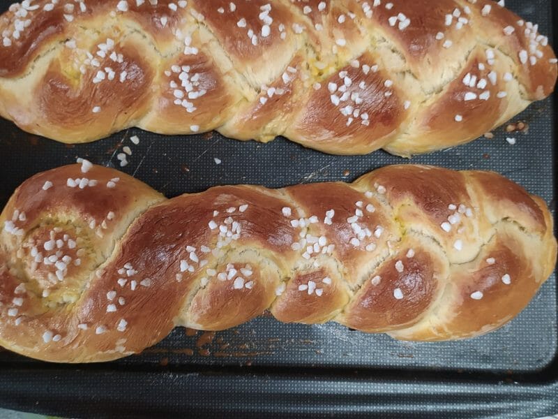 Cliquez pour zoomer ! Brioche tressée à la mie filante Thermomix par babe07