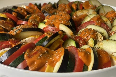 Cliquez pour zoomer ! Tian de légumes et mozzarella Thermomix par couteausuisse