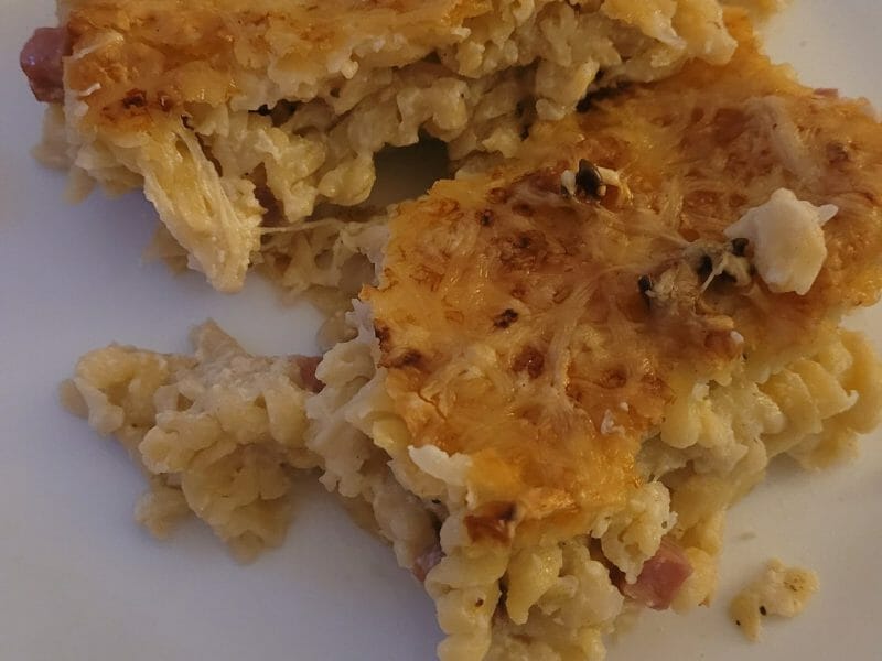 Cliquez pour zoomer ! Gratin de fusilli au jambon Thermomix par sofinou64