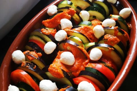 Cliquez pour zoomer ! Tian de légumes et mozarella Thermomix par elo01800