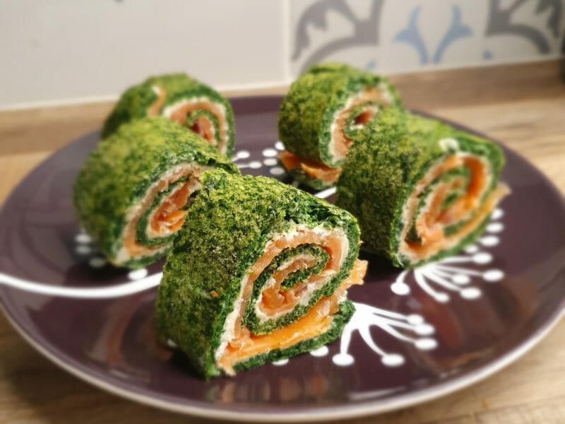 Cliquez pour zoomer ! Roulé aux épinards, saumon et Boursin Thermomix par audy9106