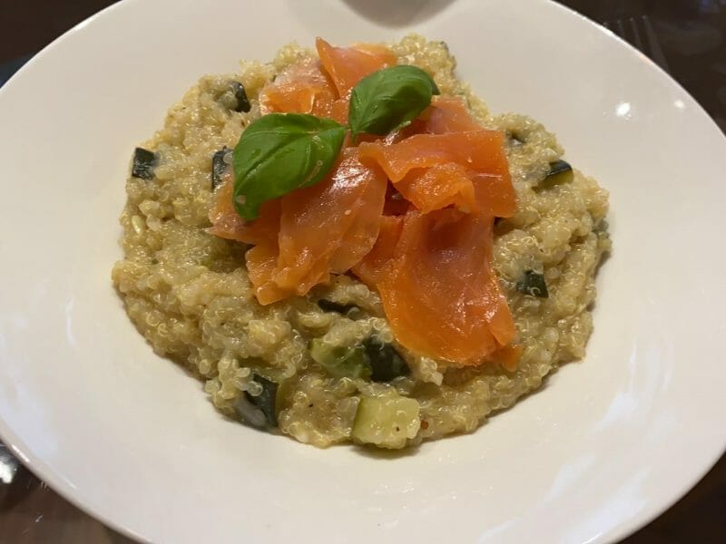 Cliquez pour zoomer ! Risotto de quinoa, courgettes et saumon Thermomix par t_a_