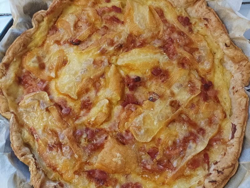 Cliquez pour zoomer ! Tarte aux pommes de terre et lardons Thermomix par florazur