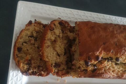 Cliquez pour zoomer ! Cake banane et pépites de chocolat Thermomix par lila34