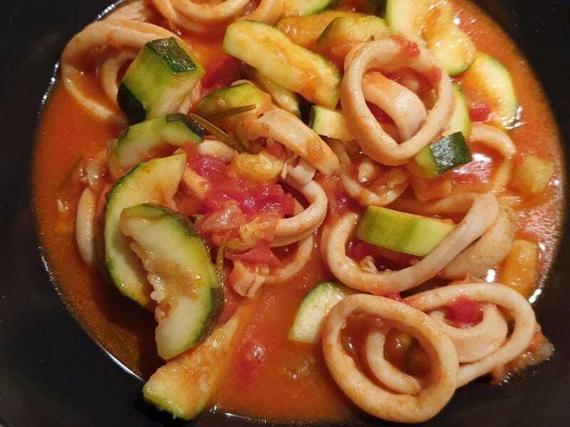 Cliquez pour zoomer ! Encornets à la provençale Thermomix par mmmr