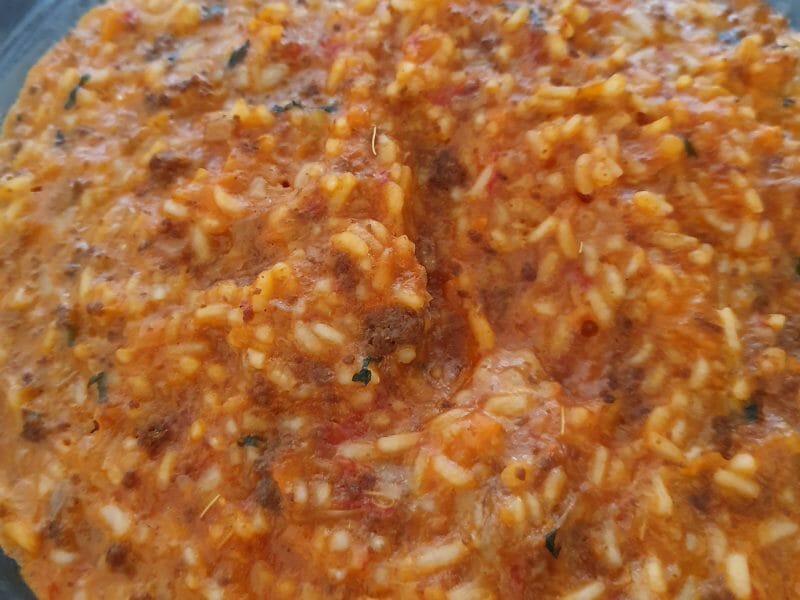 Cliquez pour zoomer ! Risotto à la bolognaise Thermomix par mmmr