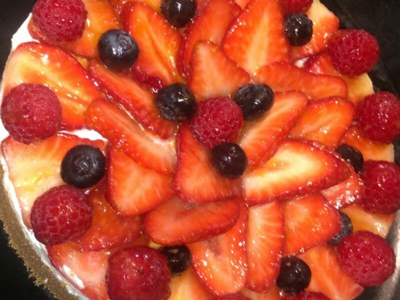 Cliquez pour zoomer ! Tarte aux fraises sans cuisson Thermomix par Moun’s