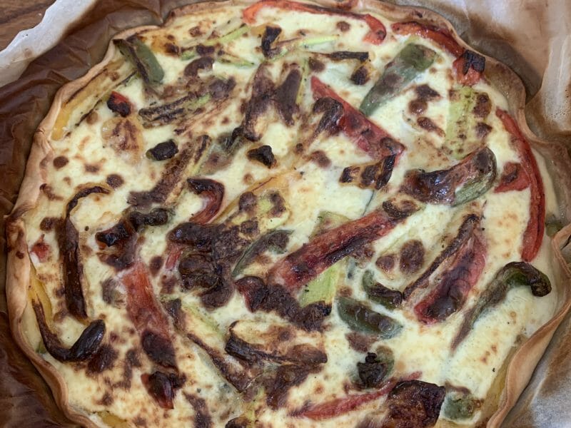 Cliquez pour zoomer ! Quiche poivrons et courgettes Thermomix par vaness8112