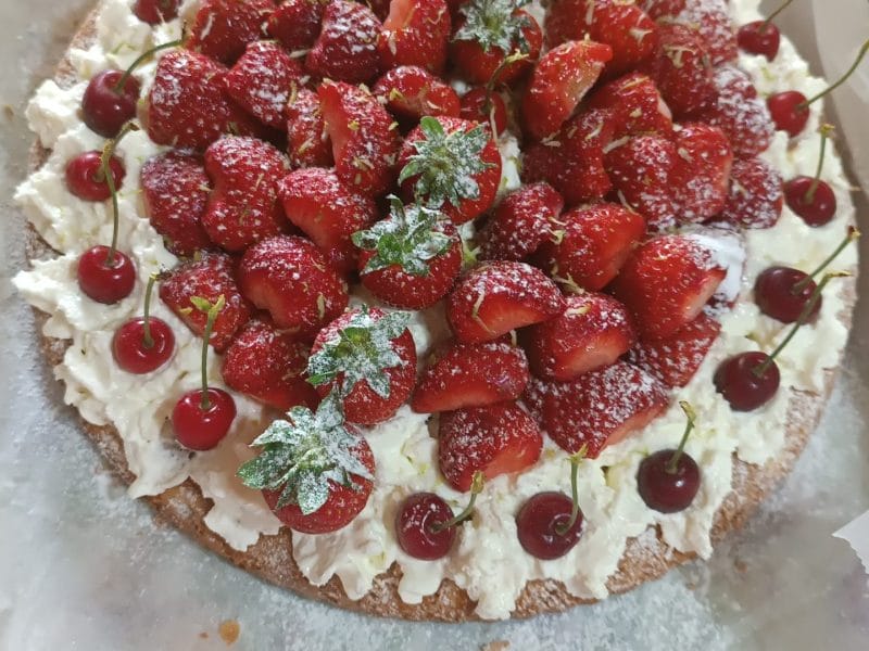 Cliquez pour zoomer ! Tarte renversée aux fruits rouges et citron vert Thermomix par austral17