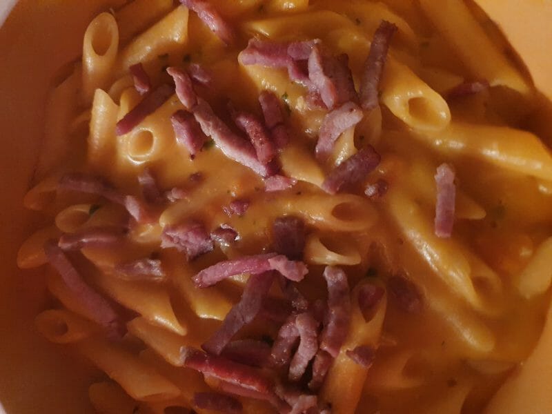 Cliquez pour zoomer ! Fusilli à la crème de potimarron et gorgonzola Thermomix par leffetpapillon