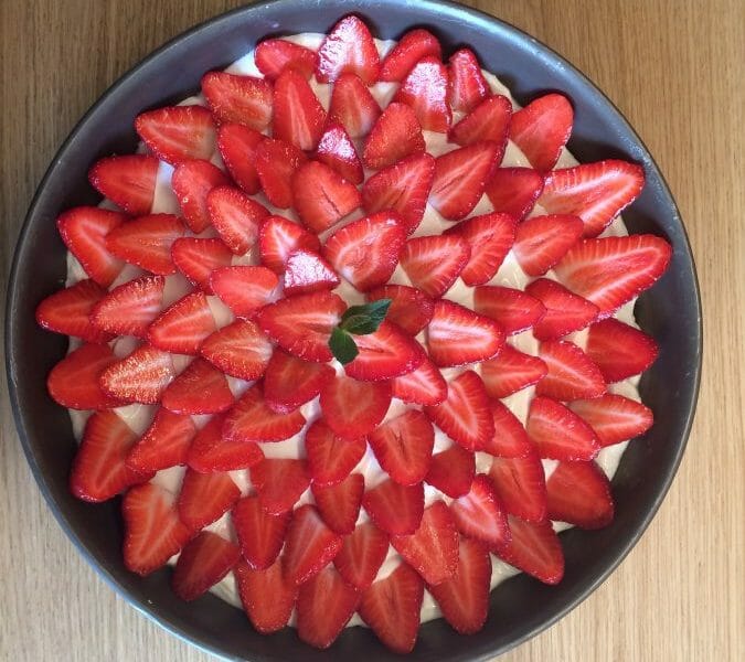Cliquez pour zoomer ! Tarte aux fraises sans cuisson Thermomix par Flomomix92