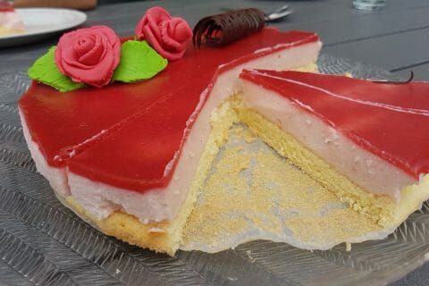 Cliquez pour zoomer ! Bavarois aux framboises au Thermomix