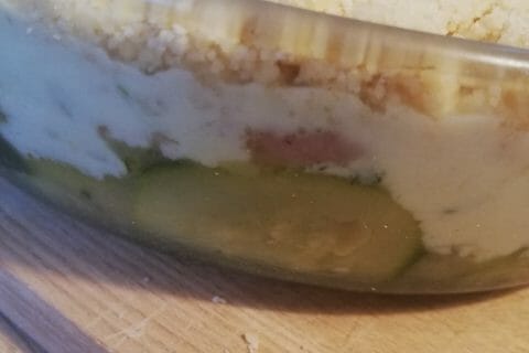 Cliquez pour zoomer ! Crumble courgettes, chèvre et lardons Thermomix par celine6440