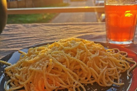Cliquez pour zoomer ! Spaghetti à l’ail et à l’huile d’olive Thermomix par Lénaïk