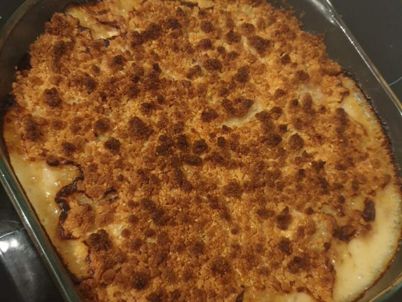 Cliquez pour zoomer ! Crumble courgettes, chèvre et lardons Thermomix par tatiana_12