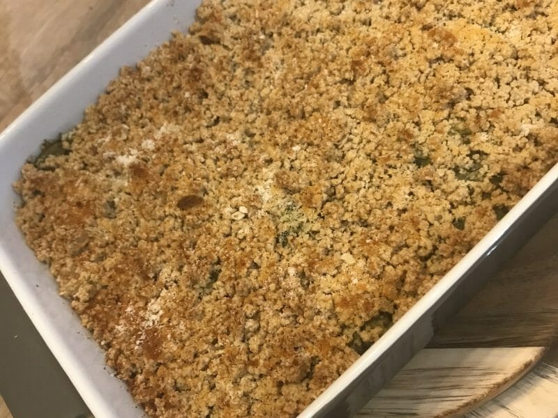 Cliquez pour zoomer ! Crumble courgettes, basilic et parmesan Thermomix par laeti3411