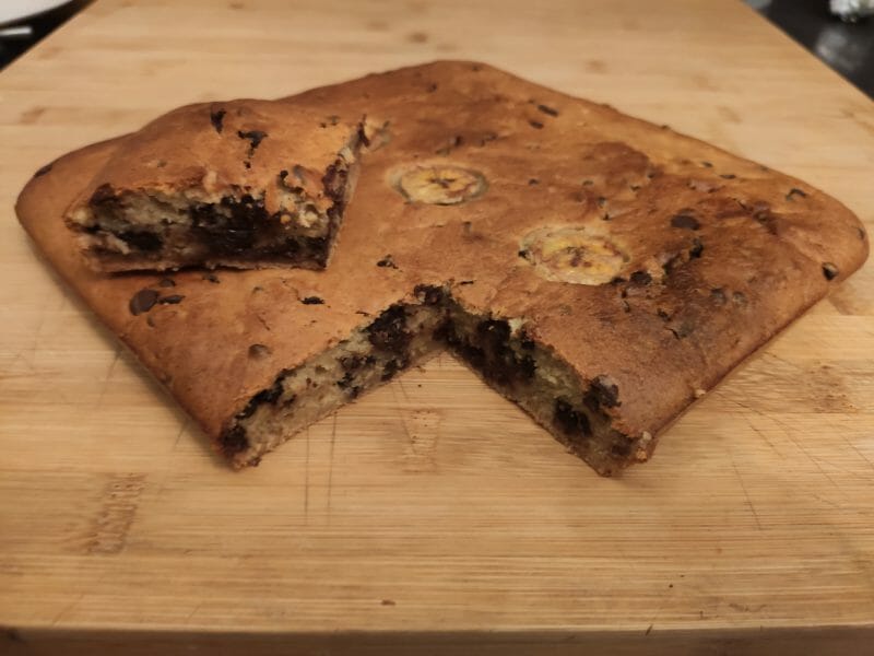 Cliquez pour zoomer ! Cake banane et pépites de chocolat Thermomix par emilie95100