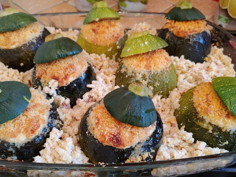 Cliquez pour zoomer ! Courgettes rondes farcies à la ricotta Thermomix par daiquiri