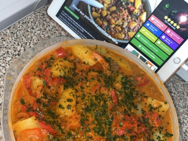 Cliquez pour zoomer ! Boeuf aux poivrons et pommes de terre Thermomix par marine_127