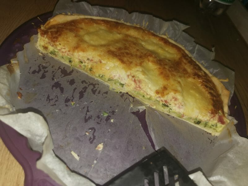 Cliquez pour zoomer ! Tarte courgette, jambon & chèvre Thermomix par marine_127