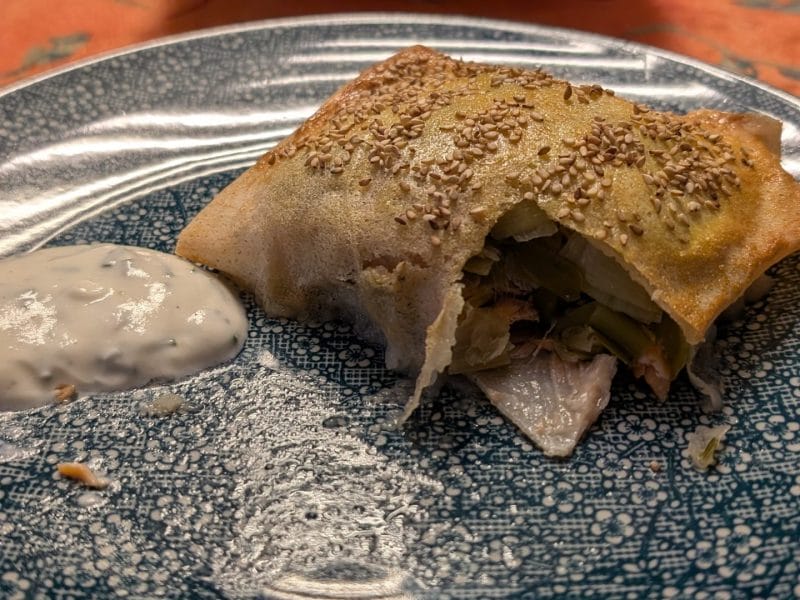 Cliquez pour zoomer ! Brick de saumon et poireaux Thermomix par sylviedulau