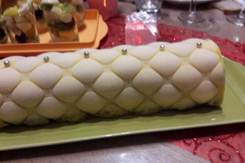 Cliquez pour zoomer ! Bûche glacée mangue et framboise au Thermomix
